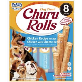 Inaba Churu Rolls Dog Treat Chicken Recipe wraps Chicken Recipe (Option: Cheese Recipe)