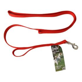 Loops 2 Double Nylon Handle Leash (Option: Red)