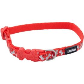 Li'L Pals Reflective Collar (Option: Red with Bones)