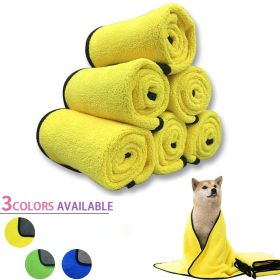 Quick-drying Pet Dog And Cat Towels; Soft Fiber Towels Water-absorbent Bath Towel Cleaning Pet Towel (Color: Green)