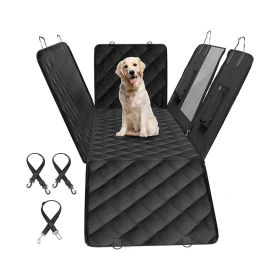 Waterproof Pet Seat Protector Dog Car Seat Cover for Back Seat (Color: black)